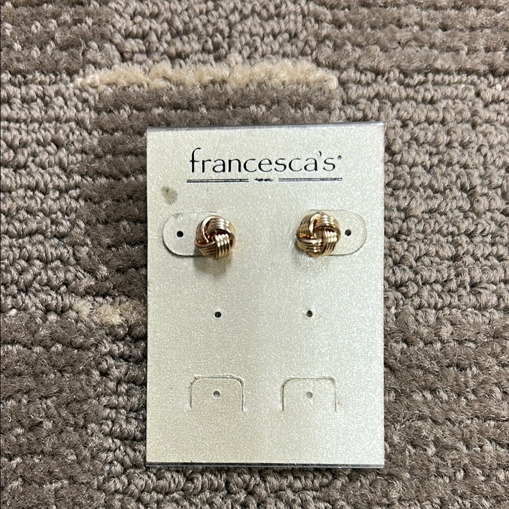 Francesca's Shimmering Gold Stud Earrings